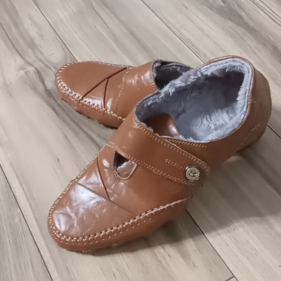 Unisex One of a kind Faux Lined Leather Mocs main image 14